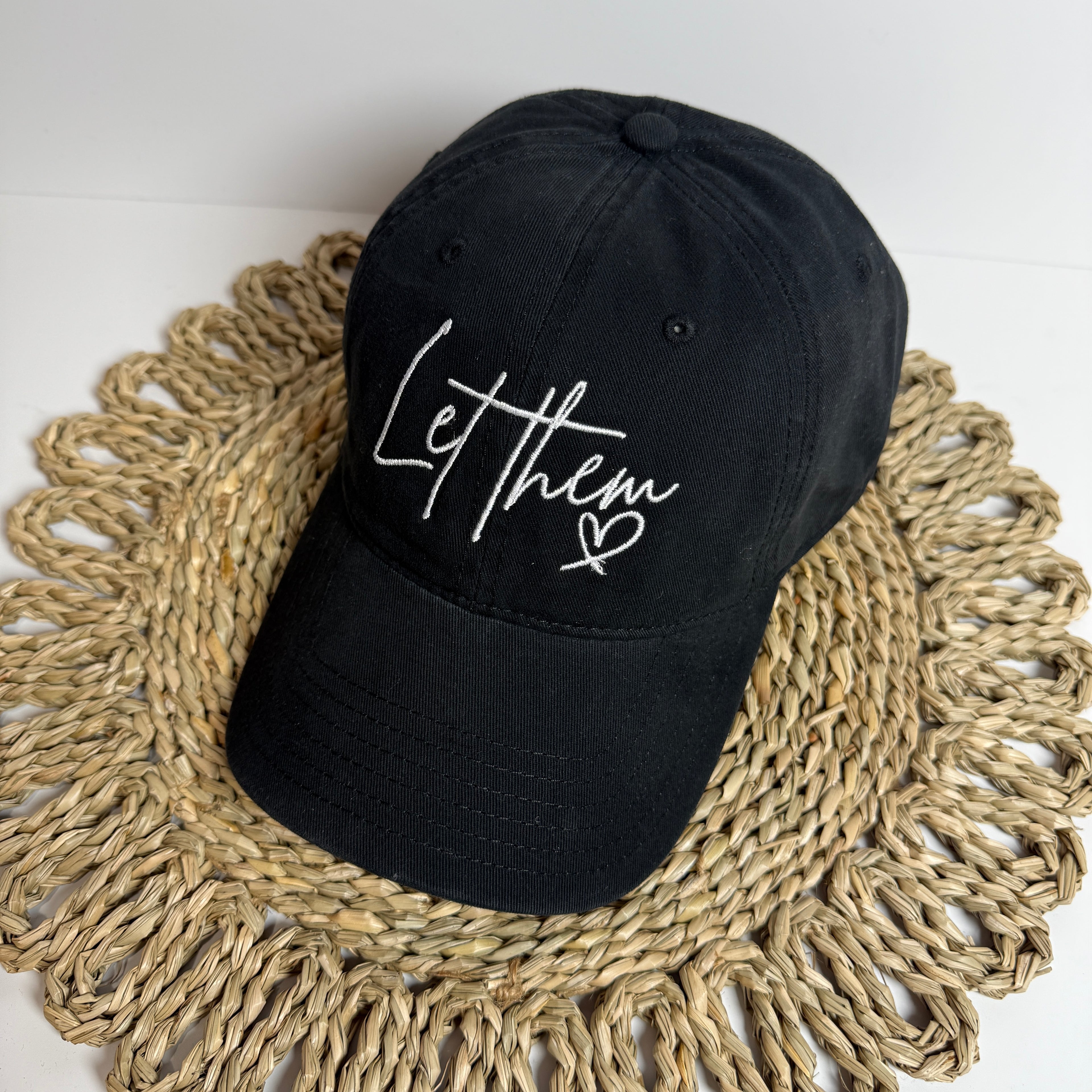 Let them embroidered hat