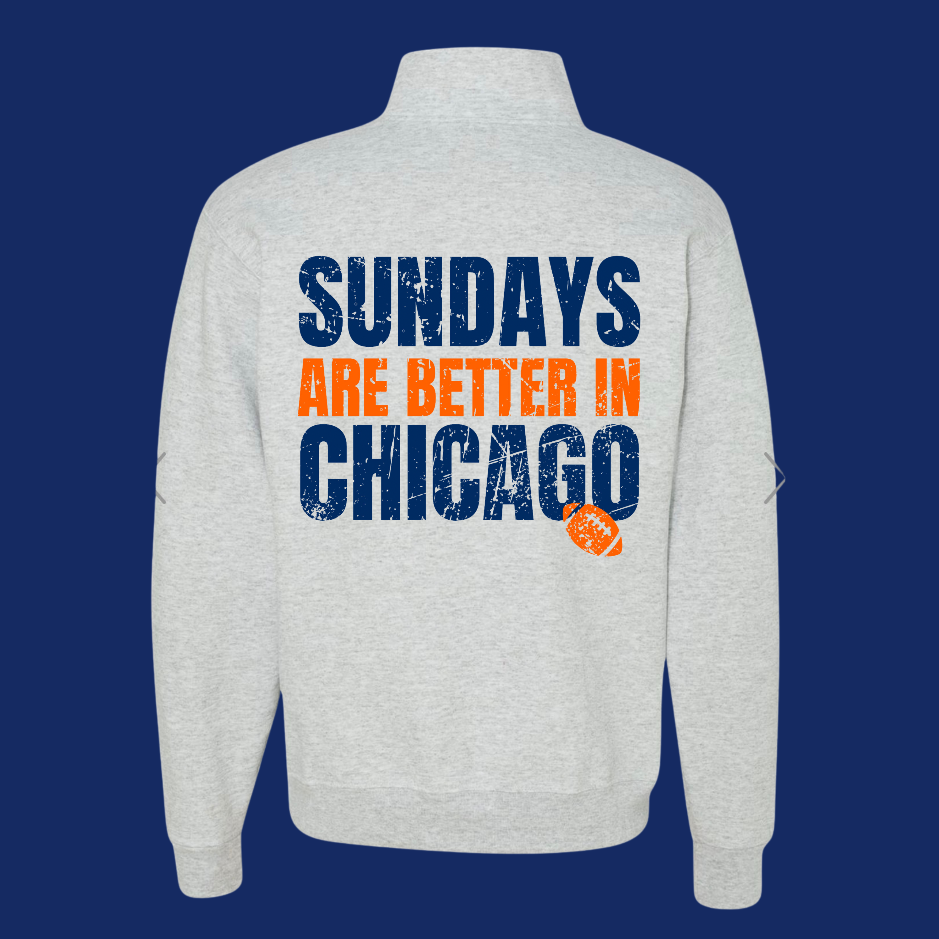 Sundays Are Better In Chicago Quarter Zip Sweater