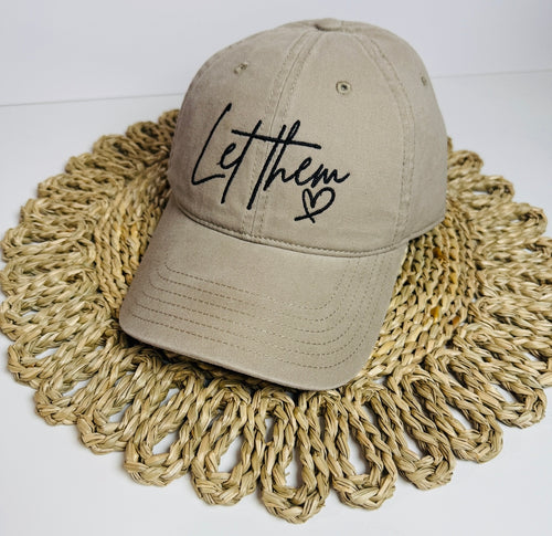 Let them embroidered hat